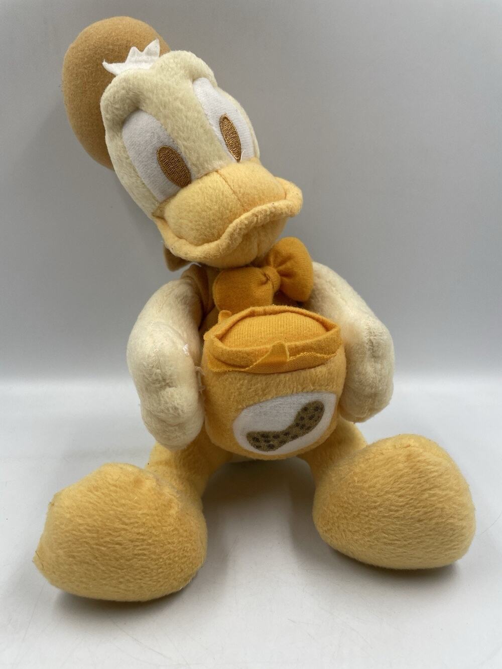 DISNEY DONALD DUCK " Flavor Of The Month" Peanut Butter Color Plush Rare